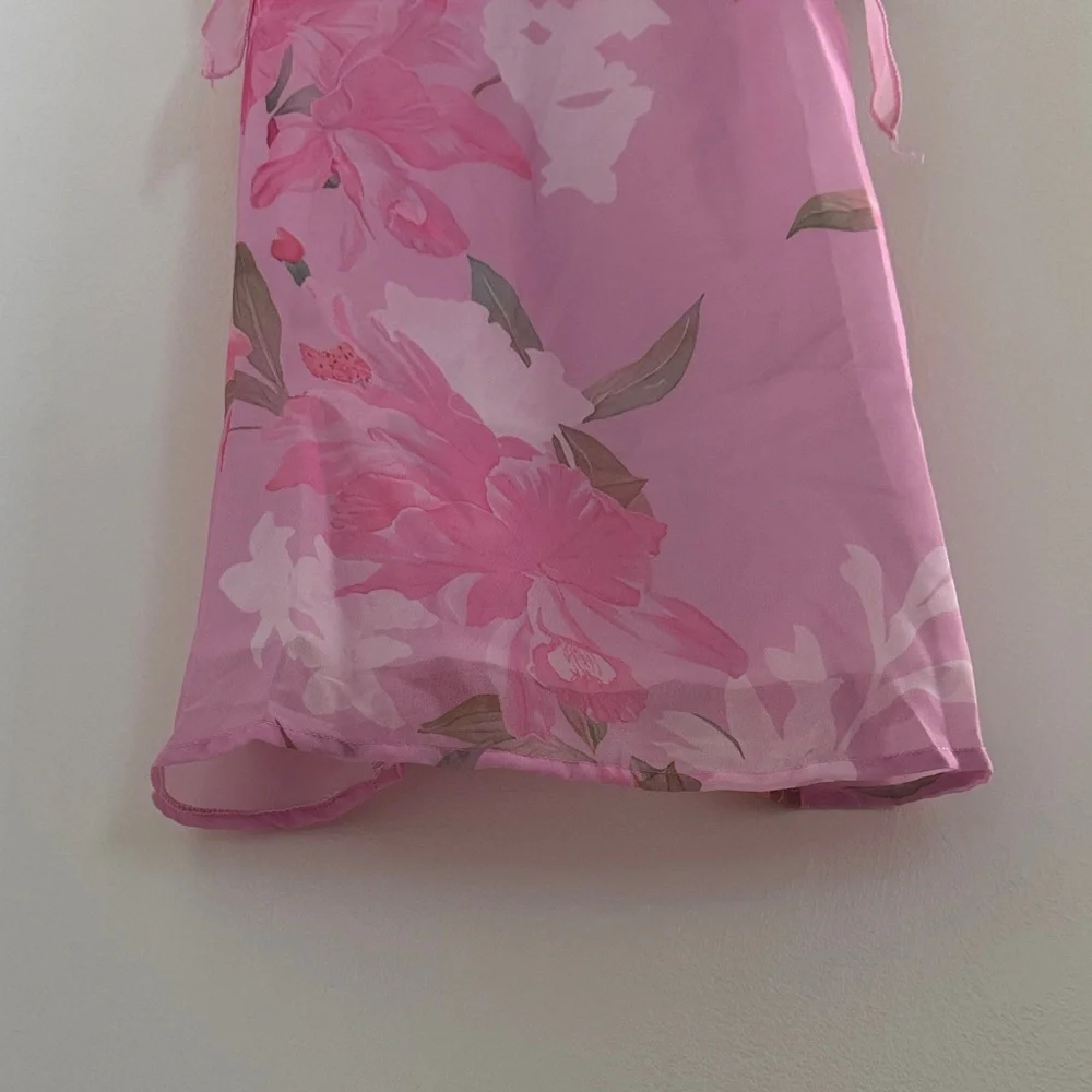 Pink Floral Ruffle Strap Top - Picture 5 of 16